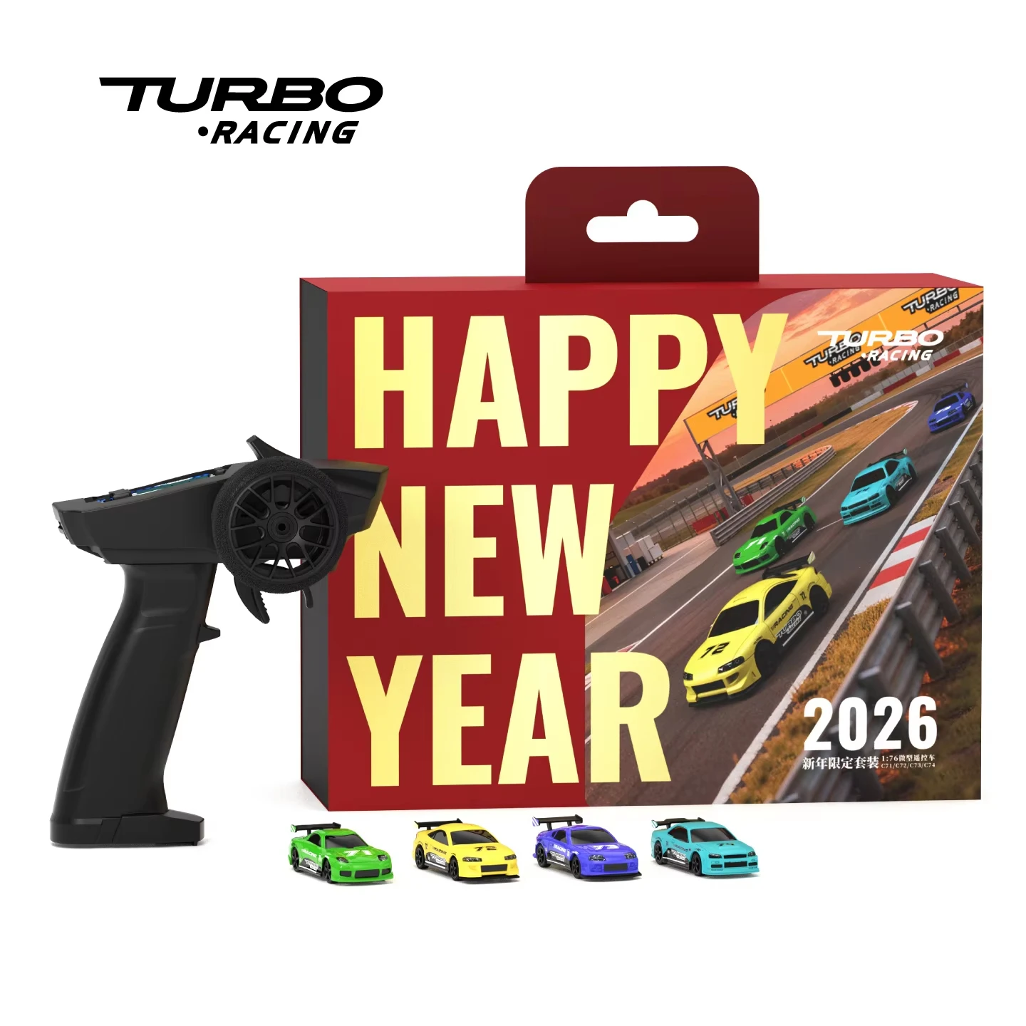 NEW Turbo Racing 1:76 RC Cars C71 C72 C73 C74 RWD Full Proportional Steering RTR Four-car Set New Year Limited Edition Set
