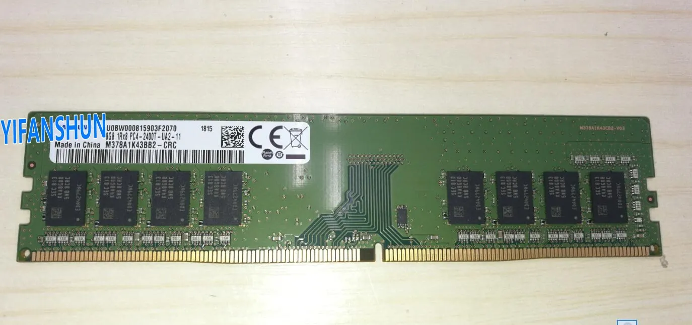 original  authentique DDR4 8G 1RX8 PC4-2400T-UA2-11 M378A1K43BB2-CRC