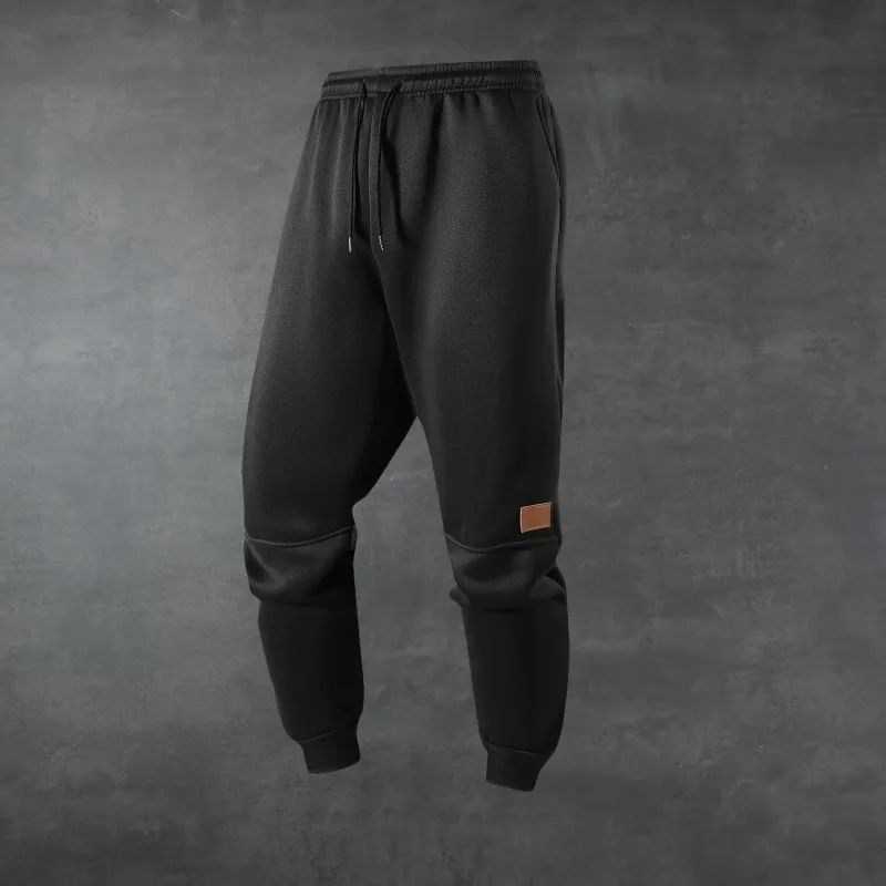 

Повседневные брюки, мужские осенние и зимние однотонные эластичные леггинсы с высокой талией, спортивные штаны, спортивные свободные брюки