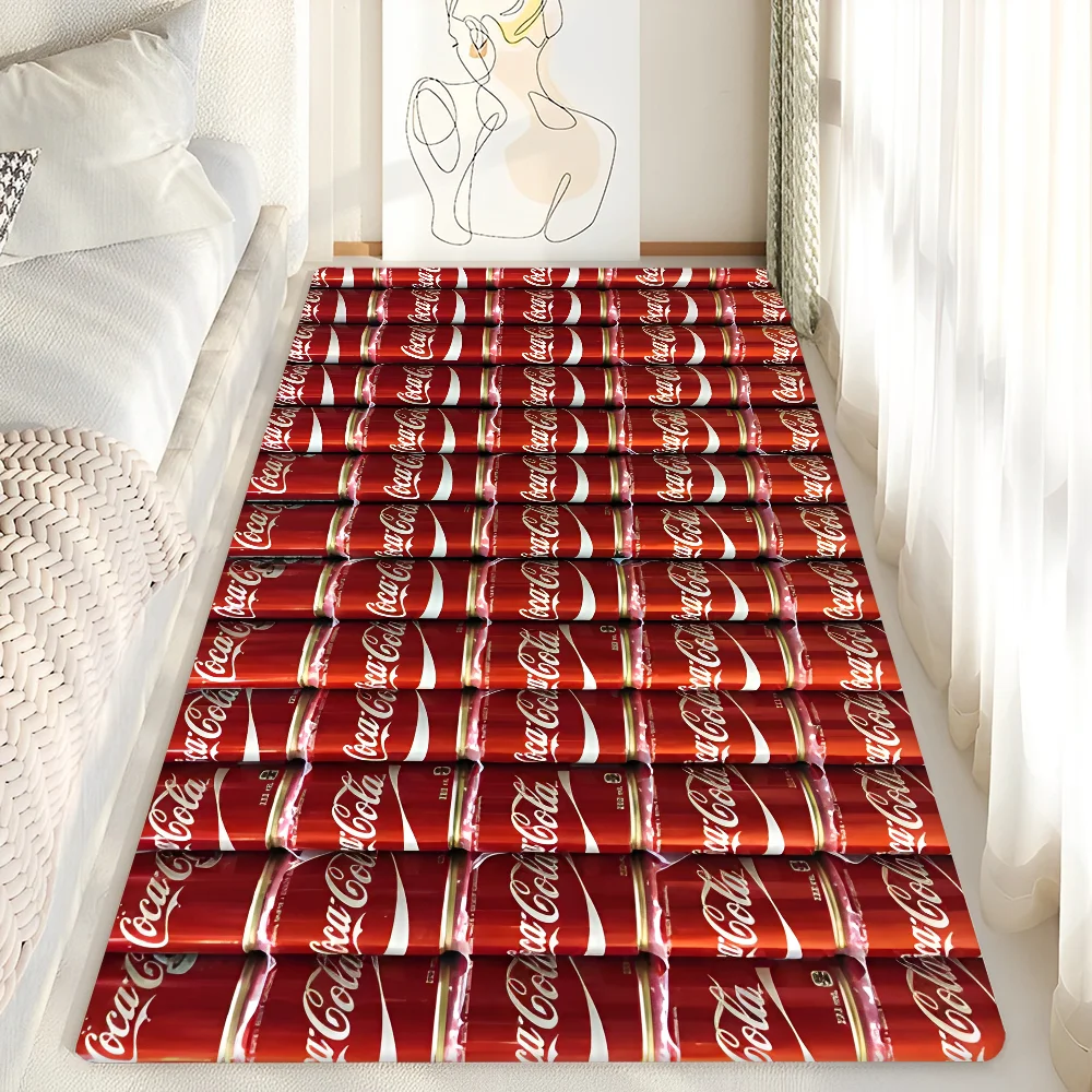 C-Coca-cola Hallway Carpet Non-Slip Laundry Room Mat Laundry Decor Balcony Child Living Room Toilet Rug