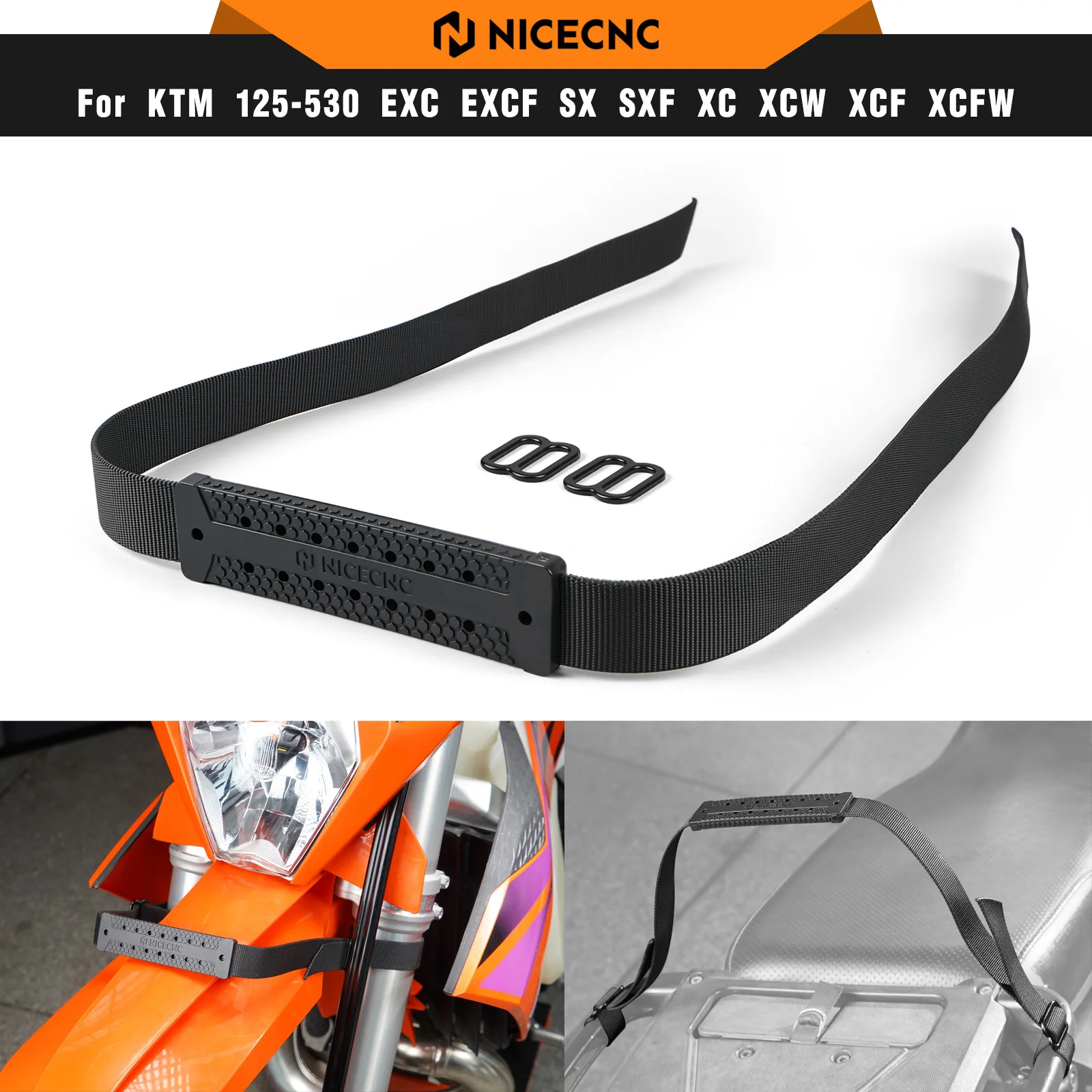 NICECNC 100CM Nylon Lifting Strap For KTM EXC 300 EXCF 350 690 Enduro R SMC R 790 890 DUKE 950 990 1090 1290 Adventure Supermoto