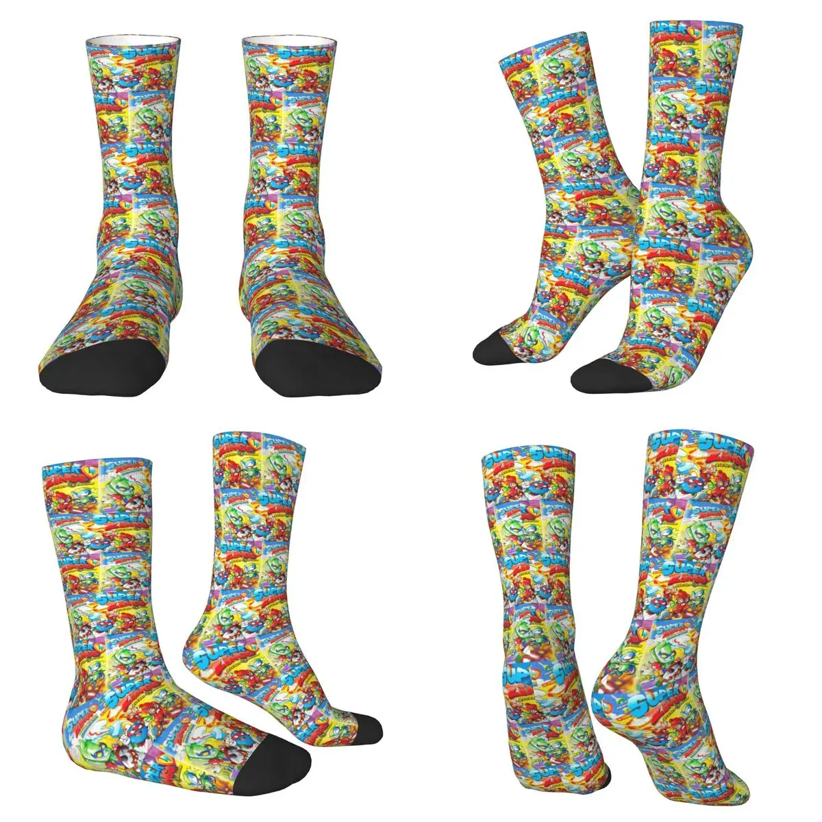 New Super Zings Cartoon Game Superzings Socks Harajuku Super Soft Stockings All Season Long Socks for Man Woman