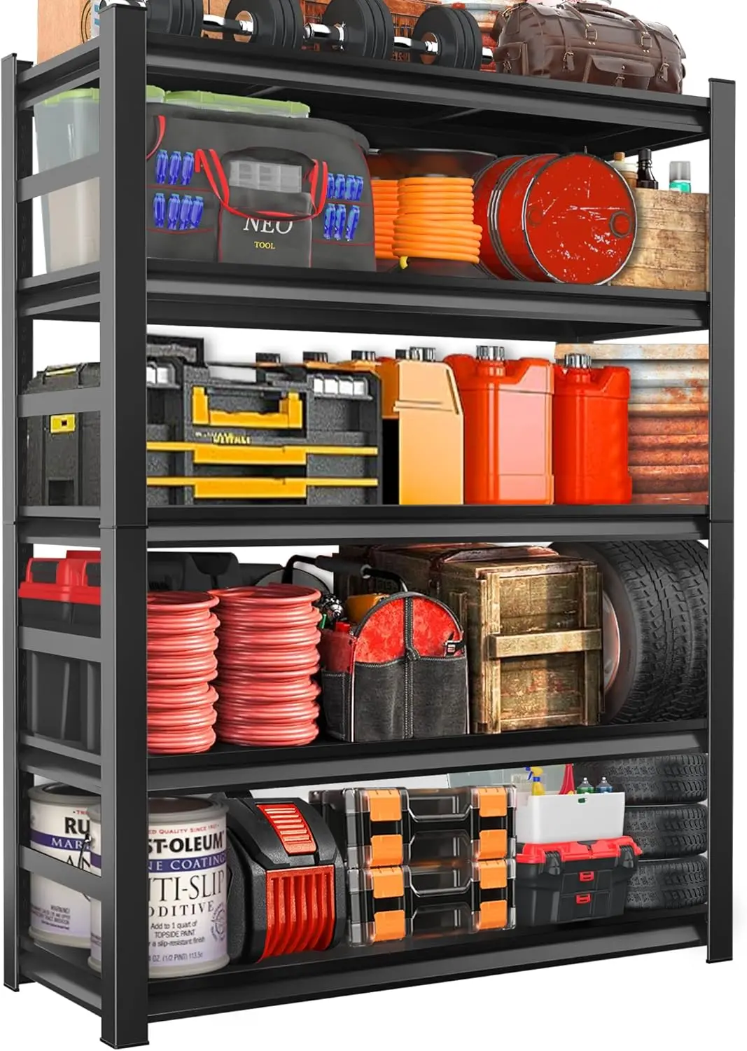 

Garage Shelving Unit Heavy Duty Shelf 5-Tier Adjustable 3500LBS Basement Storage Shelves, Easy Assembly for Storage Garage