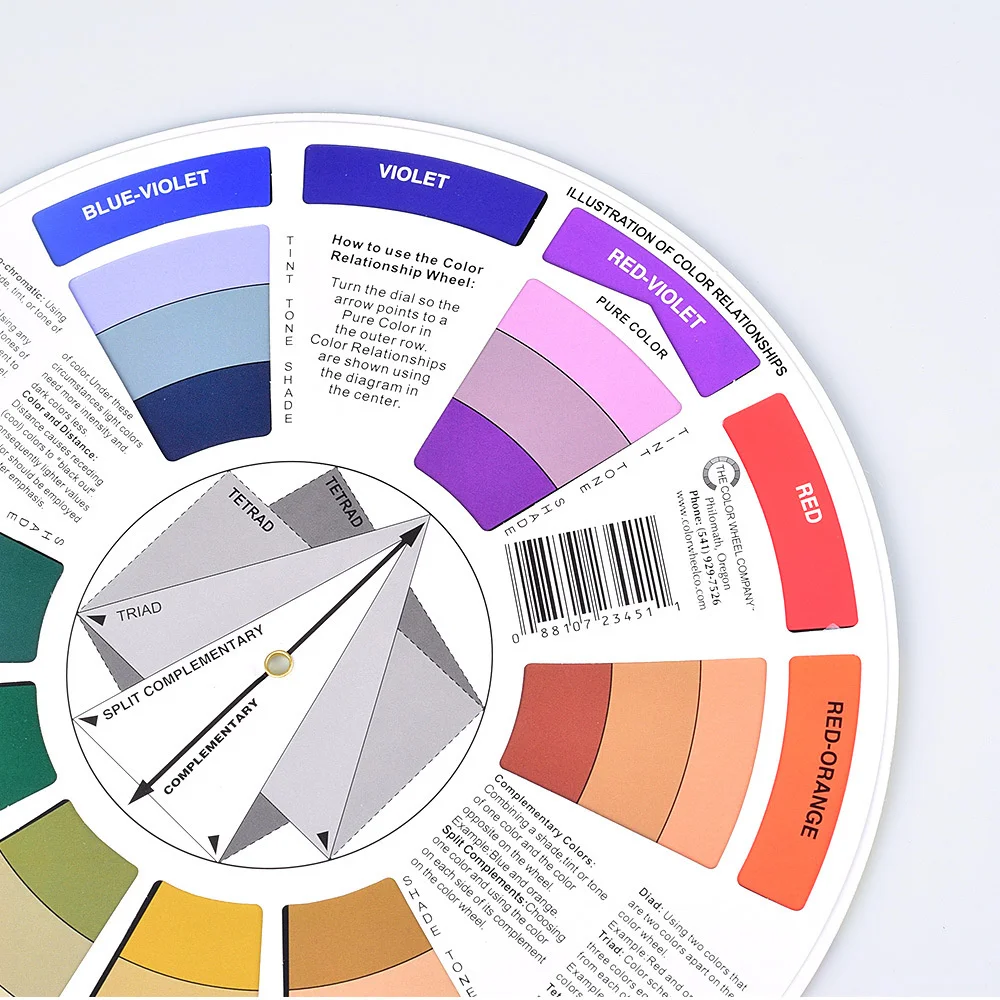 Color Mixing Roda Ink Chart, Design Cartão de papel profissional, Círculo Central gira, tatuagem, prego pigmento, Orientação, redondo, 1-20pcs