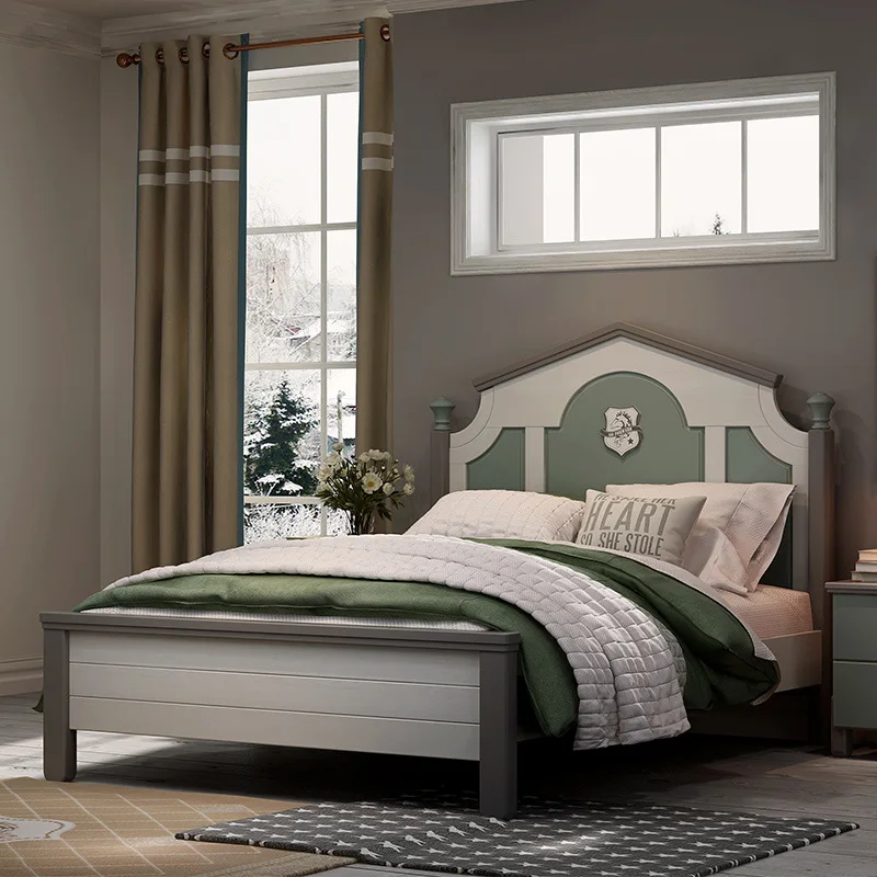 

Simple style children bedroom furniture solid wood children bed in stock