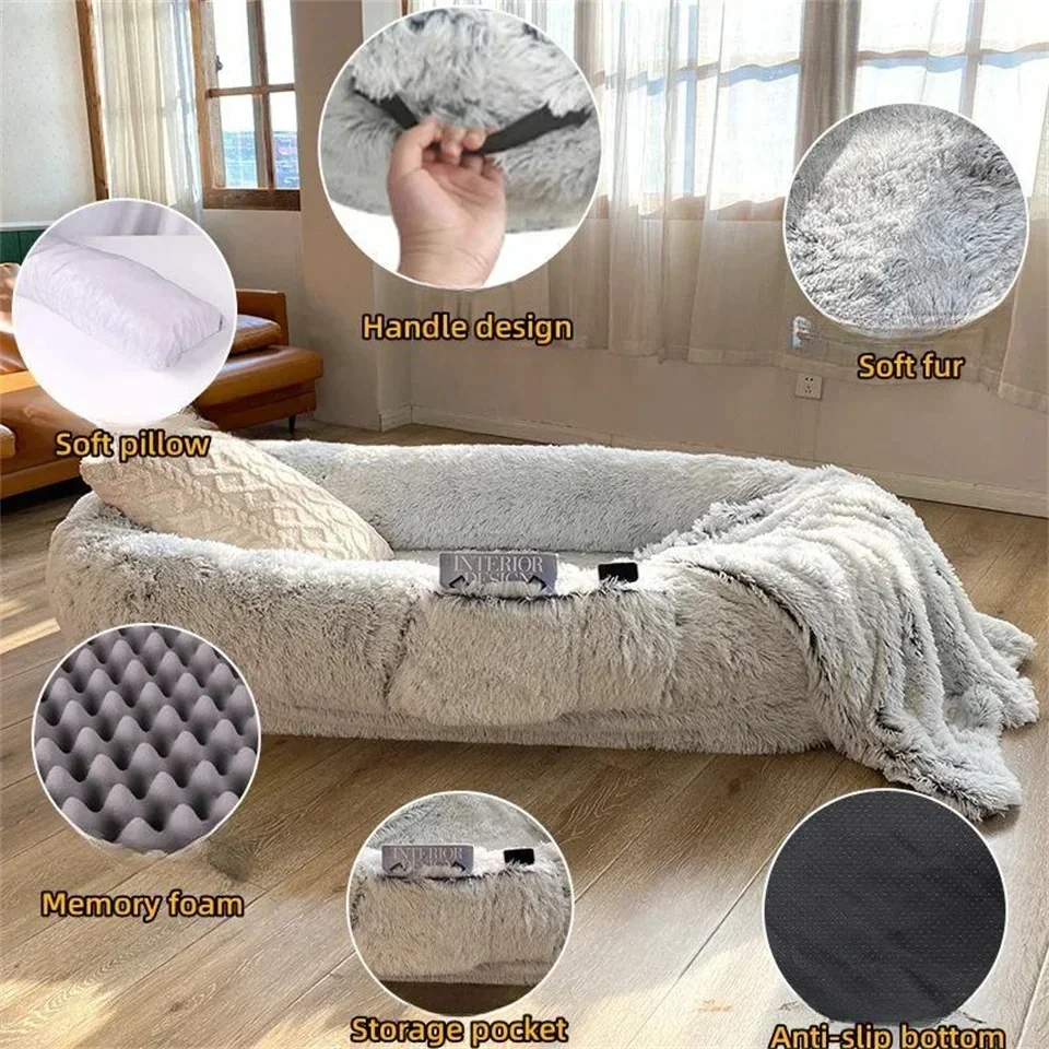 Extra Large Human-Dogs Interactive Dog Sofa Bed for Large Dogs Puppy Beds Dogs Pets Big House sofa Supplies Pet Products