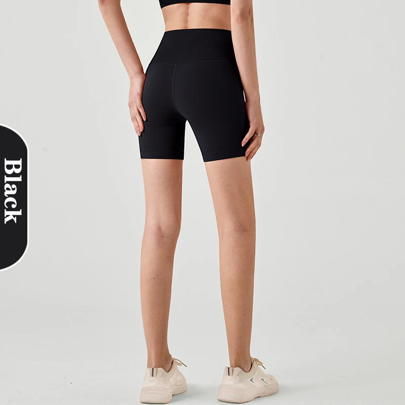 1 szt. 2024 Letni materiał nylonowy ma nagi uczucie Spodenki do jogi Damskie spodenki fitness Bieganie Spodenki rowerowe Oddychające legginsy sportowe