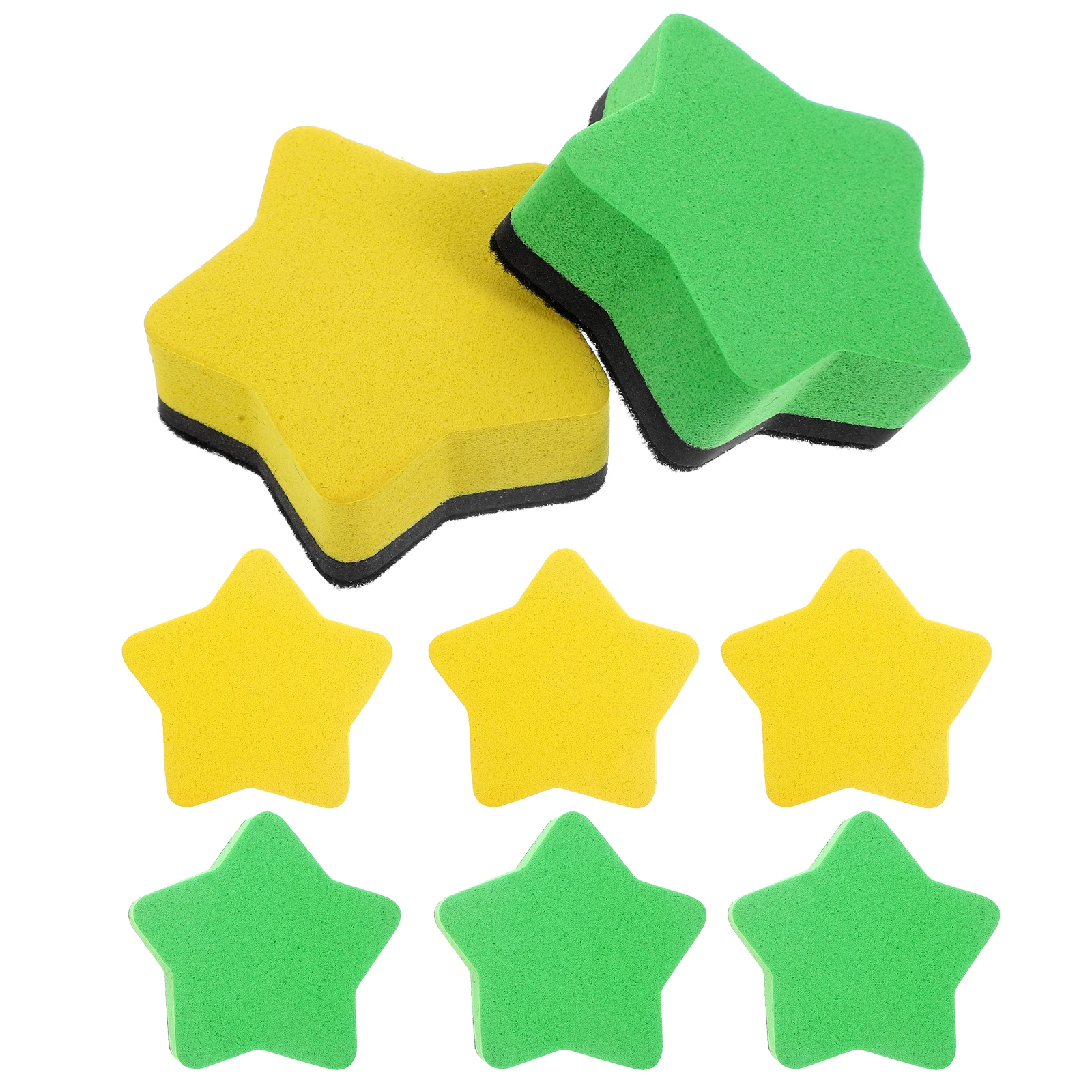

8pcs Mini Whiteboard Erasers Simple Design Dust Reduction Office Home Training Institutions