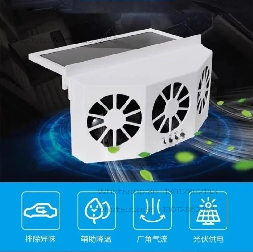 Solar powered car cooler, window radiator, exhaust fan, car cooling system