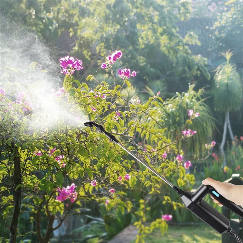 

ABFS Telescopic Handle Atomizer Wand 7.4V3m Rechargeable Hose Electric Sprinkling Machine With Battery Powered 3 Mist Nozzles
