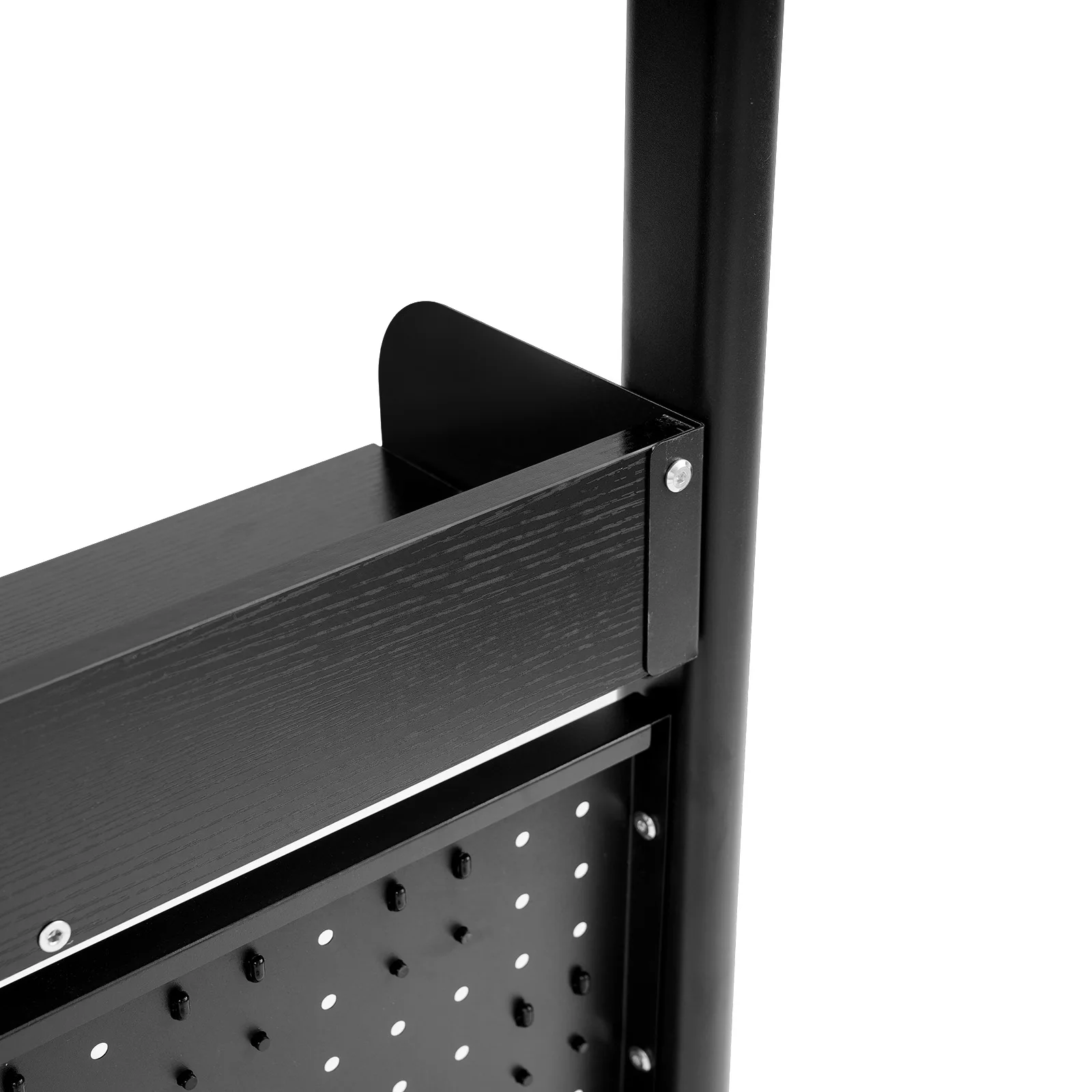 37" Clamp-on Pegboard with Accessories, No Drill Desk Shelf, 2-Tier Organizer with Hooks & Tray, Space Saving Storage Rack for Home Office & Dorm