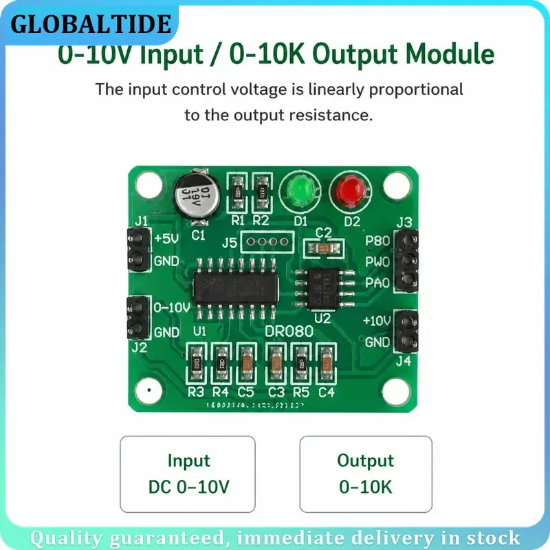 0-10V Voltage Control Digital Potentiometer Voltage to Resistance Analog Control Resistance Module DR080