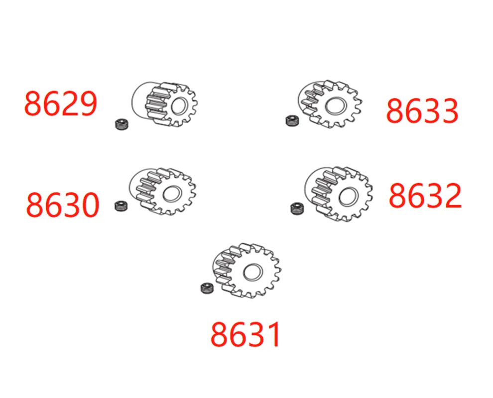 

Rc Car Accessories 1/7 ZD Racing DBX07 Parts 8629 8630 8631 8632 8633 12T 13T 14T 15T 16T Motor Gear