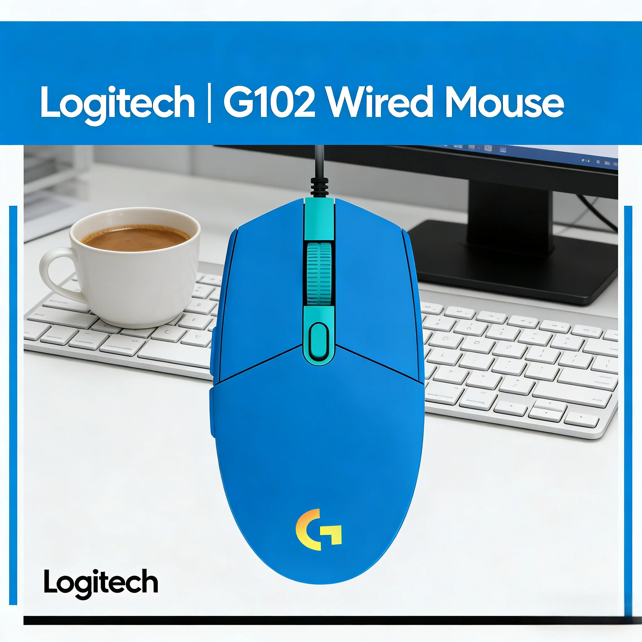 

Проводная мышь Logitech G102 для офиса и игр с программируемыми кнопками