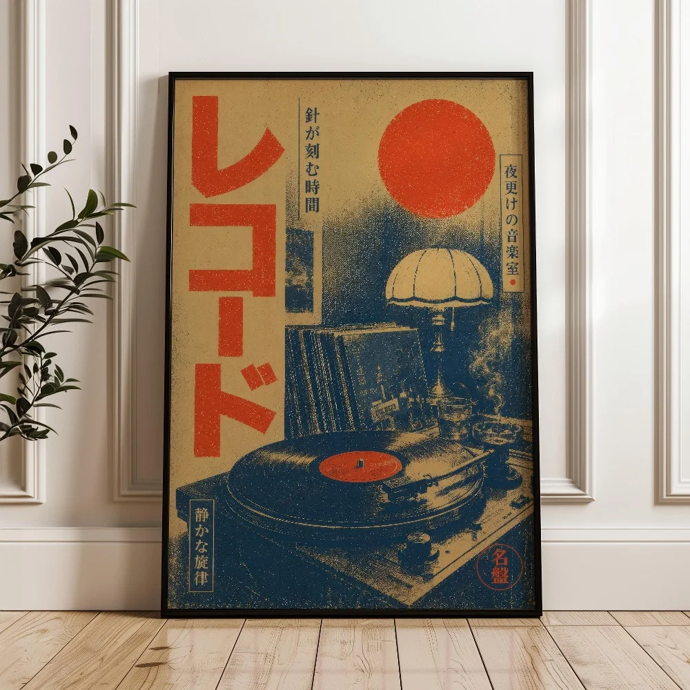 Japanese Retro Ukiyo-e Figures Nostalgia Cafes Y2k Independent Canvas Painting Wall Art Poster Picture Home Decor Mural Cuadros
