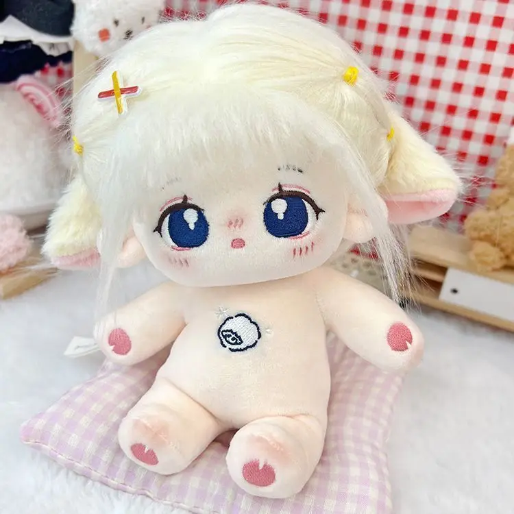 A 20cm-sized cotton doll, along with a cute baby lamb costume accessory doll view 6