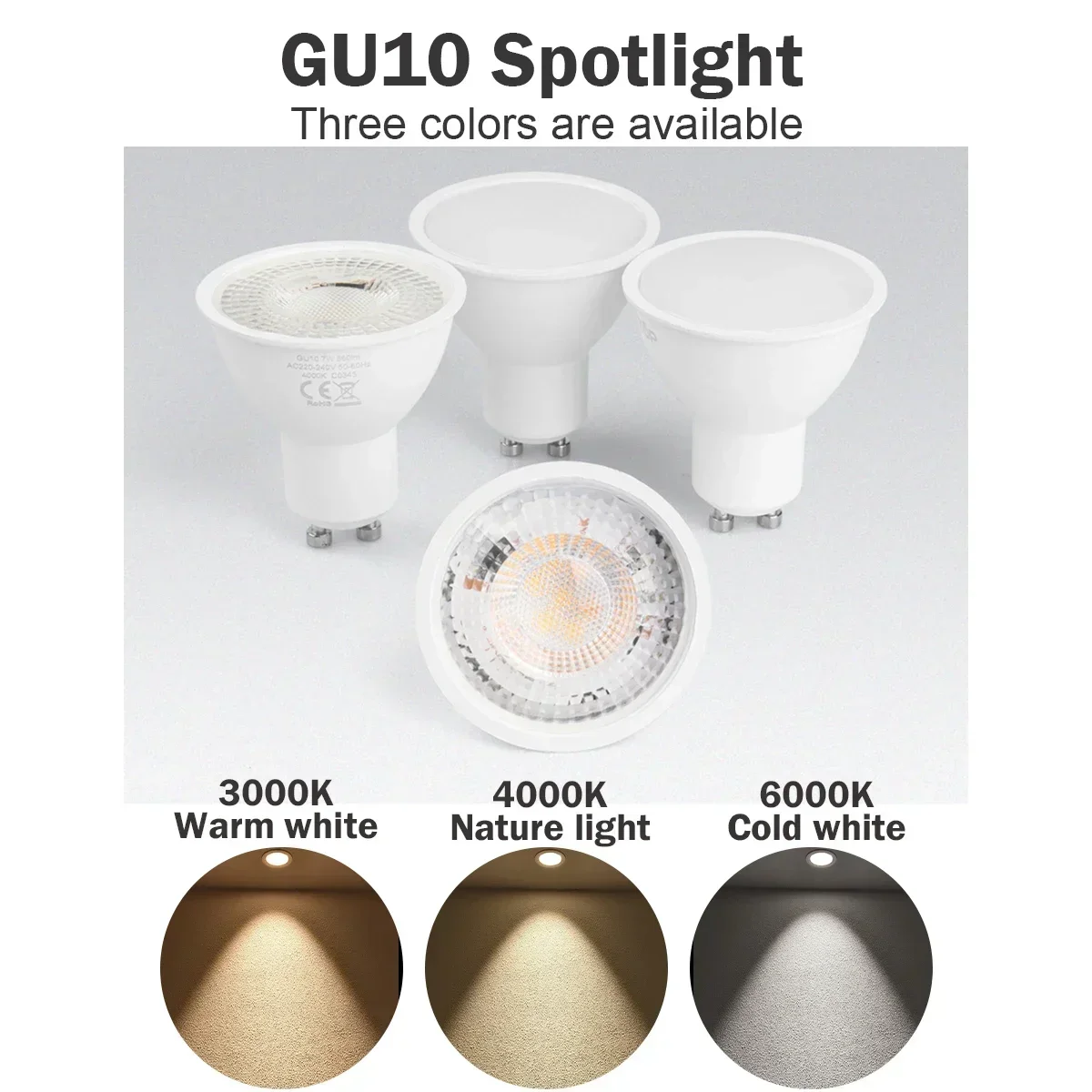 

LED Spotlight GU10 Bulb 5W 6W 7W 8W 9W GU10 AC 220V 100V Replace 30W 40W 50W Halogen Lamp for Home Lighting Derection