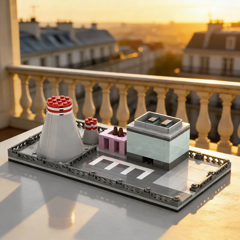 169pcs MOC Springfield Nuclear Power Plant The City Model Building Blocks Architecture festival Gift Toy Education Brick