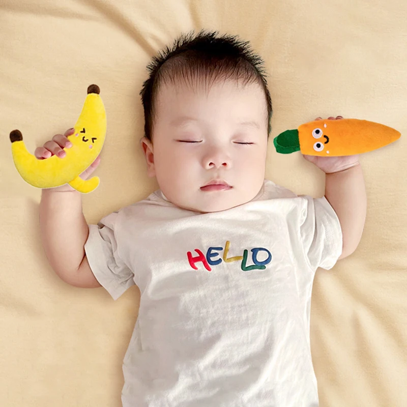 Anti-Startle แหวนกระโดดตุ๊กตาเชือกเด็กมือถือแครอทของเล่น Soothing Sleep Aid สําหรับทารก Sleeping Artifact