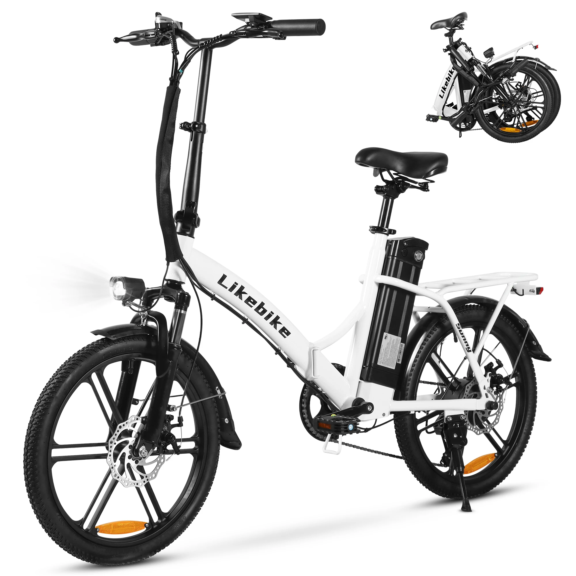 

Folding Electric Bike Adults 36V Removable Lithium Battery 540W Peak Motor Electric Bicycle 20 Inch Tires Urban Commuter E-bike