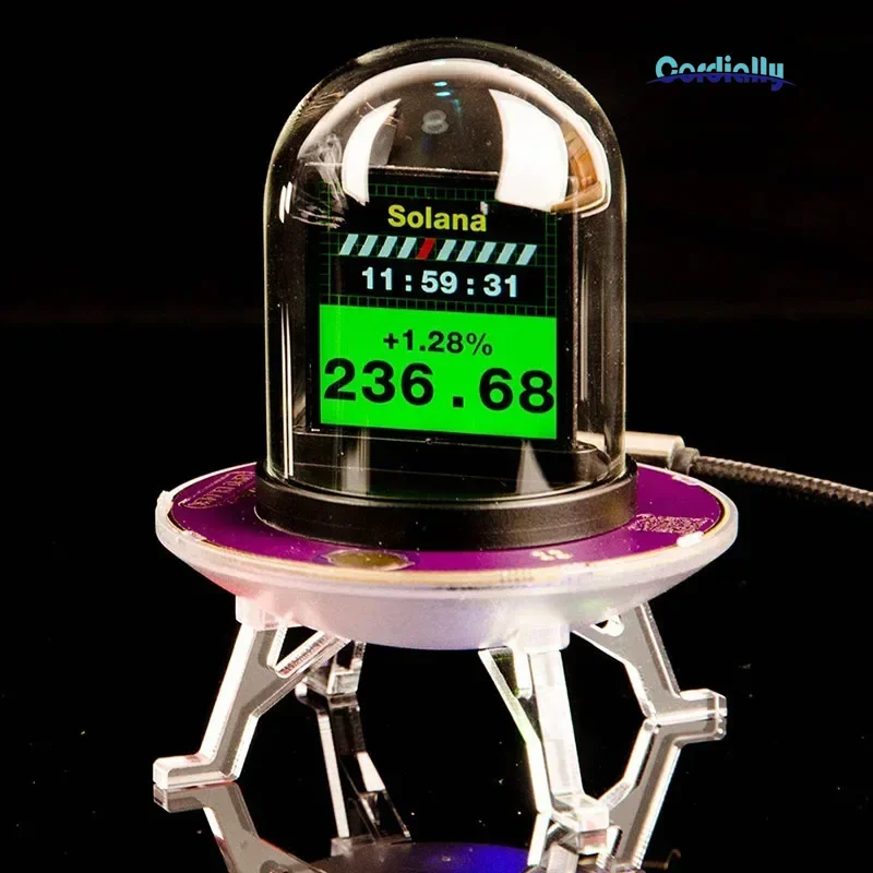 Home Decoration Multifunctional Table Clock Creative Weather Exchange Rate WiFi Stock Humidity Air Pressure Display Furniture