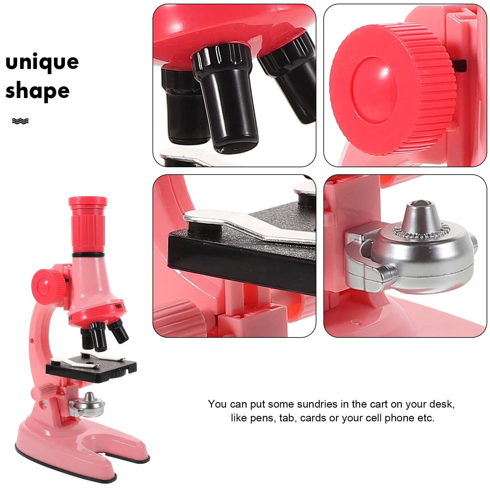 Children's Microscope Toy Toddler Kid Kit Miniature Kids Toys Plastic Portable for Accessories Preschool