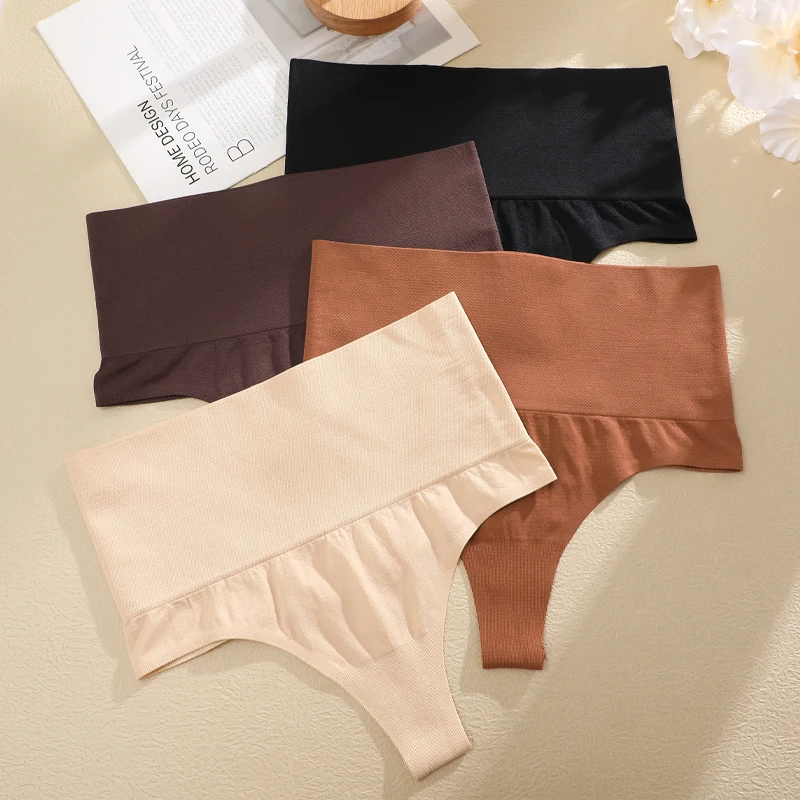 

1PCS High Waist Tummy Control Panties Women Seamless Slimming Sexy Thong Butt Lifter Shaping Female Breathable G-String Panty