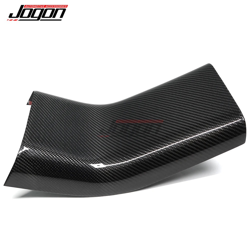 100% Carbon Fiber Car Interior Central Rear Seat Anti-Kick Armrest Box Panel Cover Trim Decoration For Tesla Model 3/Y 2018-2023