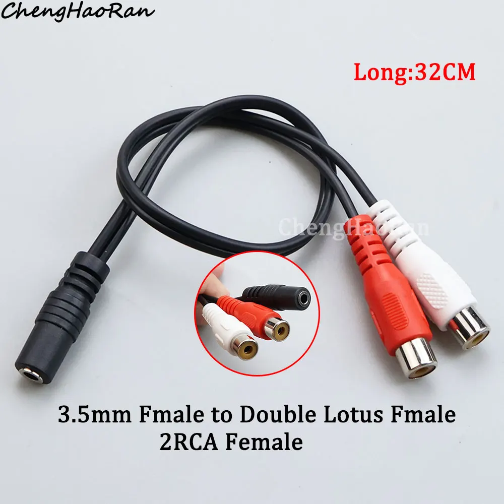 1 Stück 3,5 mm Klinke männlich weiblich auf 2 Cinch-Stereo-Audiokabel Konverter-Adapterkabel TV AV-Konverter-Verbindungsleitung