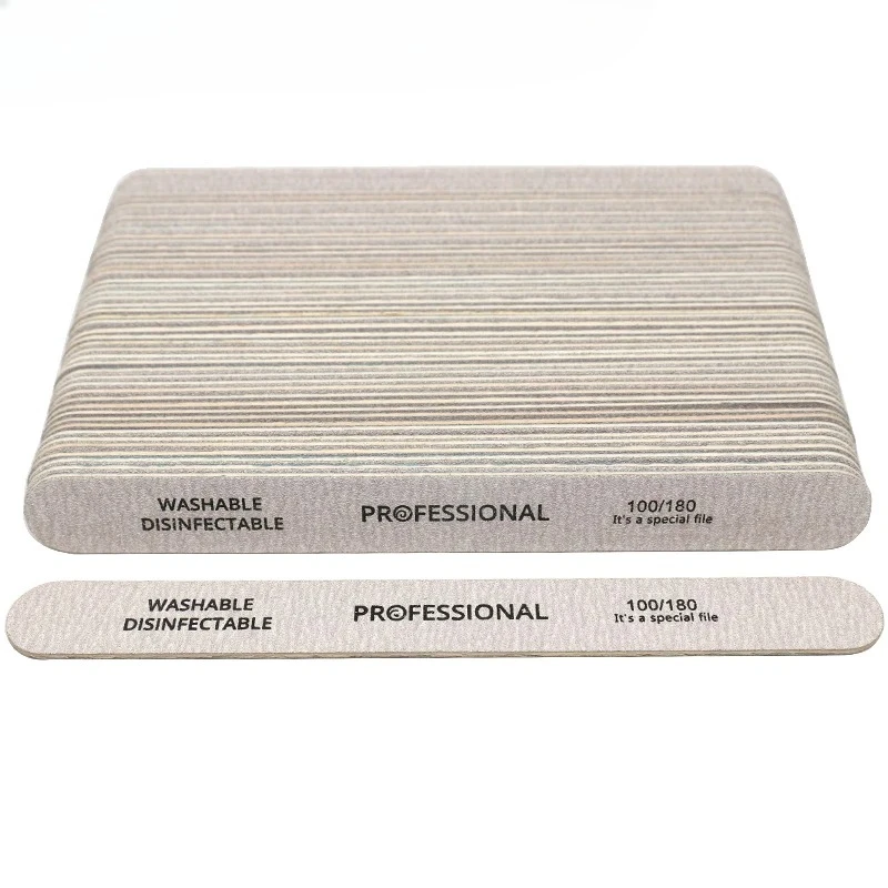 100Pcs Nail File 100/180 Wooden Sanding Buffer Block Pedicure Manicure UV Gel Nail Polish Pro Nail Files Artificial Nail tips