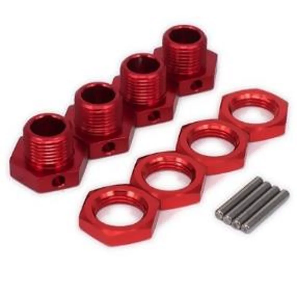 4 Stück YSIDO Aluminium 17 mm Sechskant-Radmuttern-Adapter für 1/8 1/7 ZDRacing Summit E-Revo ARRMA Buggy HSP 94762 94081 RC Auto – Detail 3