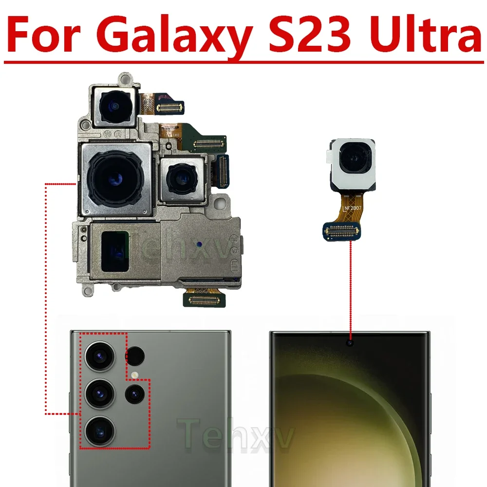 Good For Samsung Galaxy S23 Ultra SM-S918 S918B S918U Main Back Front Facing  Periscope Telephoto Wide Camera Flex Cable