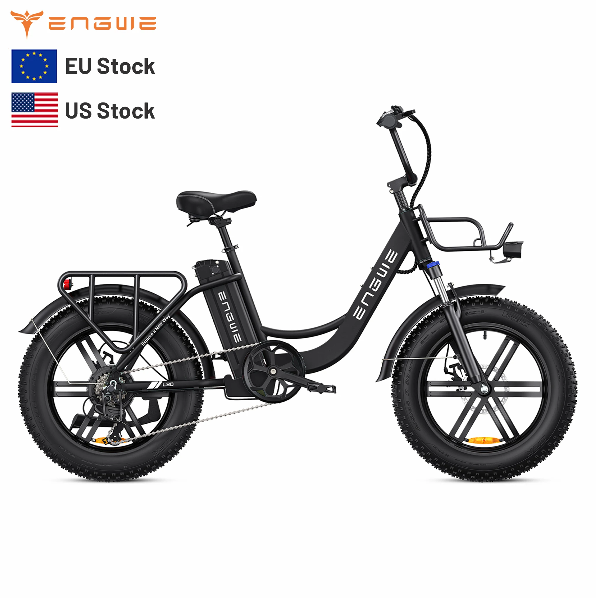 

ENGWE L20 EU Stock New Model Cycle 250W 25km/h Electric Bike Vintage 48V 13Ah Fat Tires E Bike