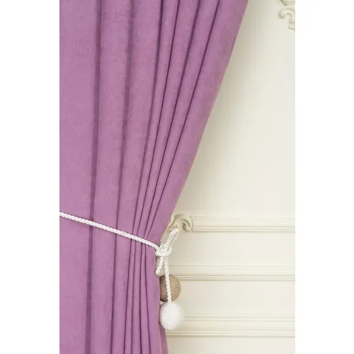 Fersa Decor Honeycomb Lilac Backdrop Curtain-Shir Pleat