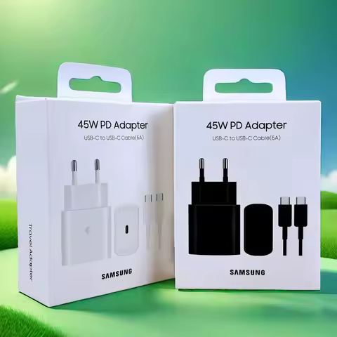 SAMSUNG 45W Super Fast Charger for Galaxy S24 Z Flip Fold 5 4 3 2 S24 S23 S22 Note20 Ultra Plus A55 5A USB C to USB C PD Cable