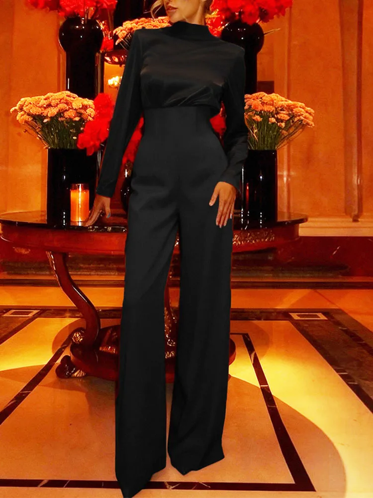 

Temperament Slim Pocket Pants Two Piece Sets Fashion Solid Color Backless Tops&Pants Sets Casual Simple Women Commute Outfits