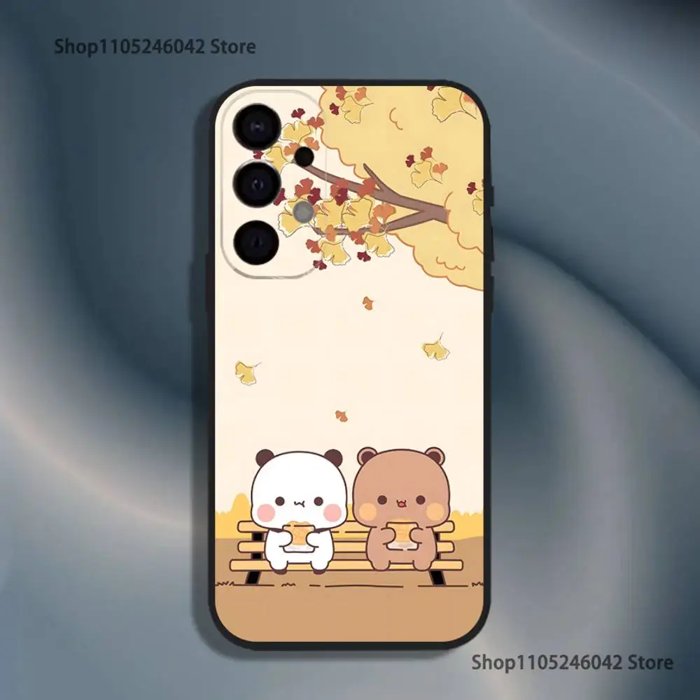 Bonito BuBu DuDu Capa Preta Capa de Telefone Para Samsung S25, S24, S21, S22, S23, S30, Ultra, S20, Plus, Fe, Lite, 5G