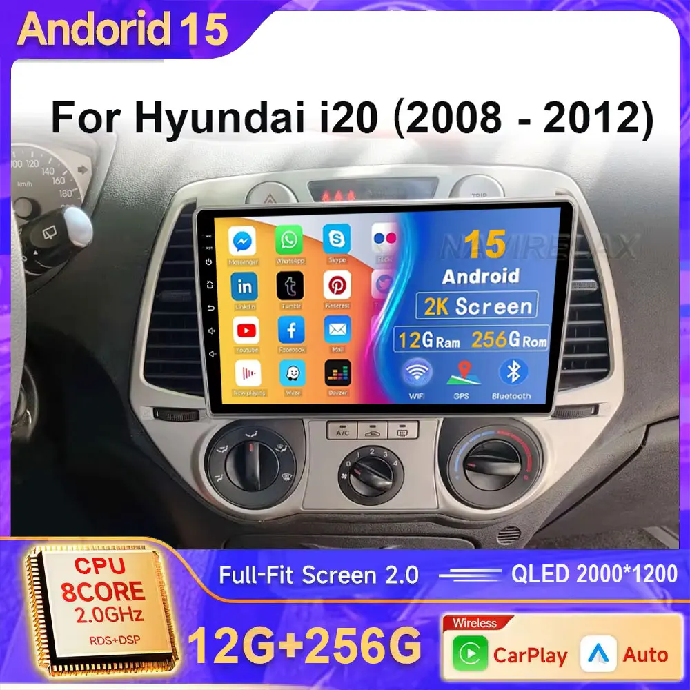 

Android Carplay авто автомобильный радиоприемник мультимедийный плеер для Hyundai I20 2010 2012 2013 2014 DSP авторадио GPS стерео 2din головное устройство