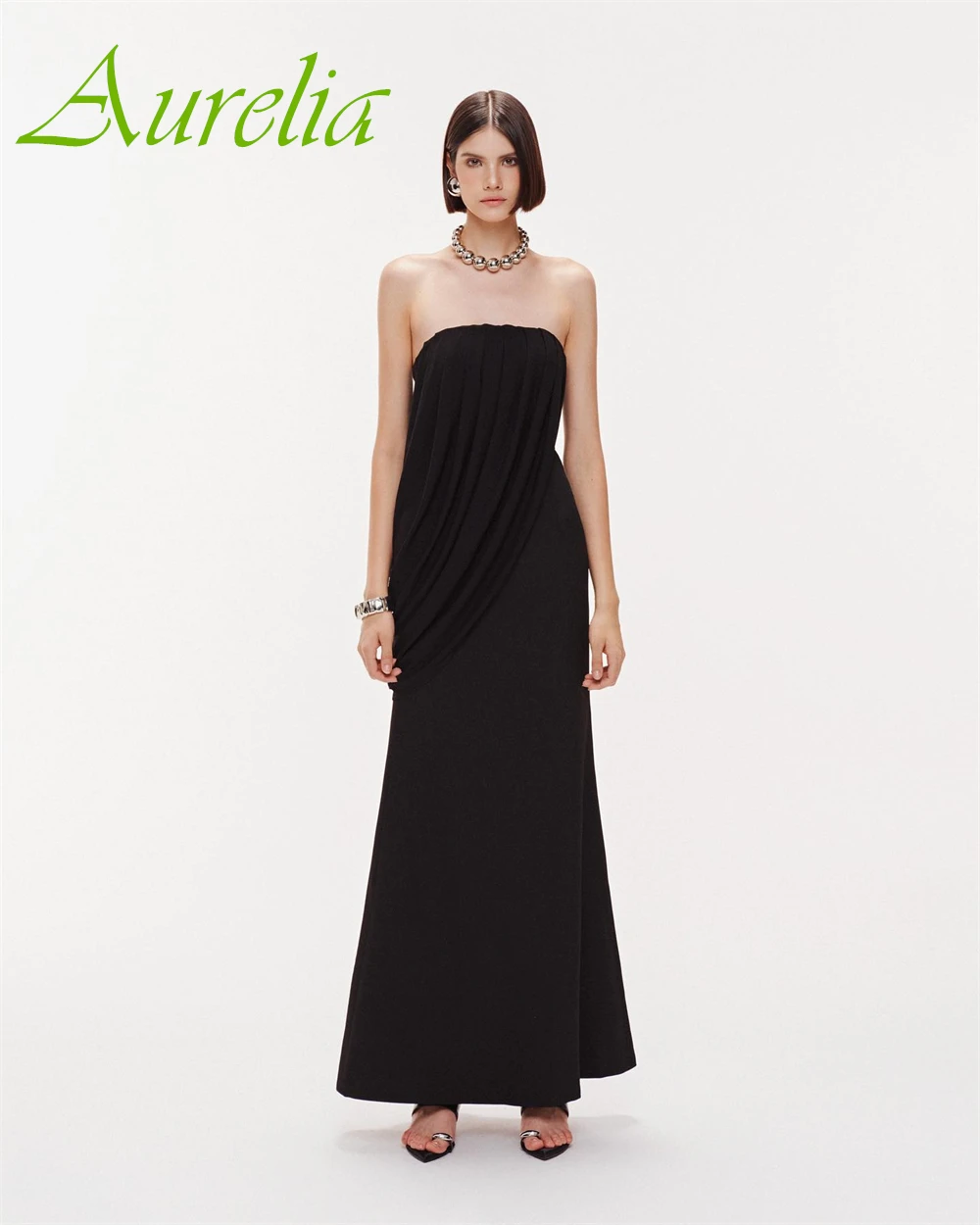 Abito da sera senza spalline personalizzato di alta qualità Abito da cocktail classico in jersey Abiti moderni senza maniche per occasioni speciali