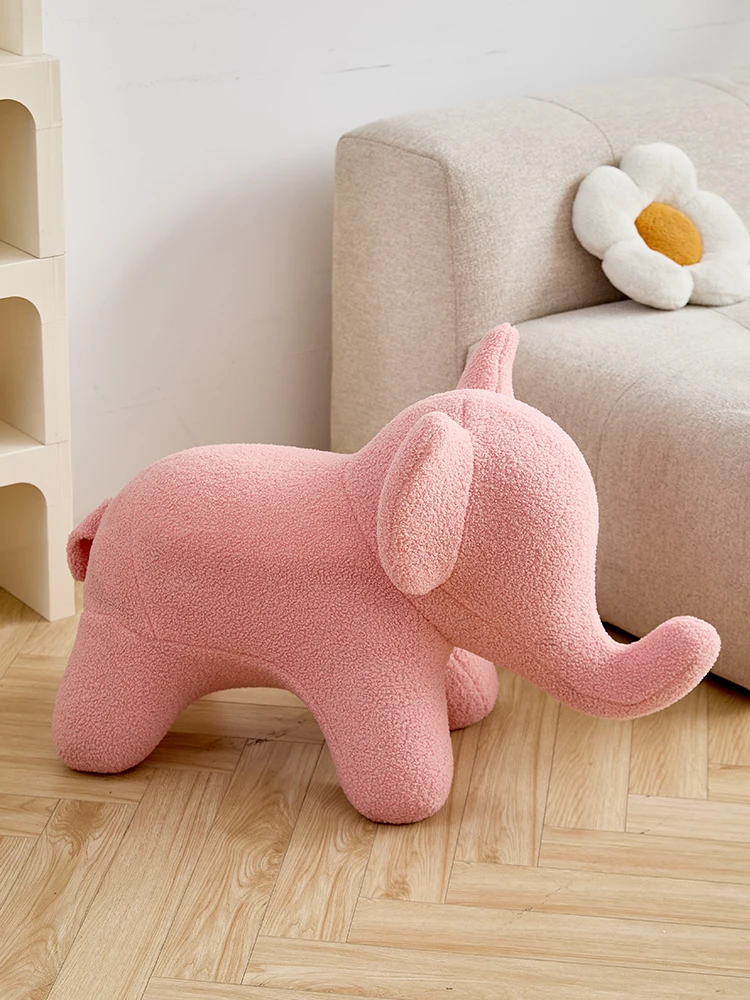 Nordic Elephant Sitting Stools Furniture Home Creative Shoe Changing Stool Cartoon Cute Living Room Animal Chair