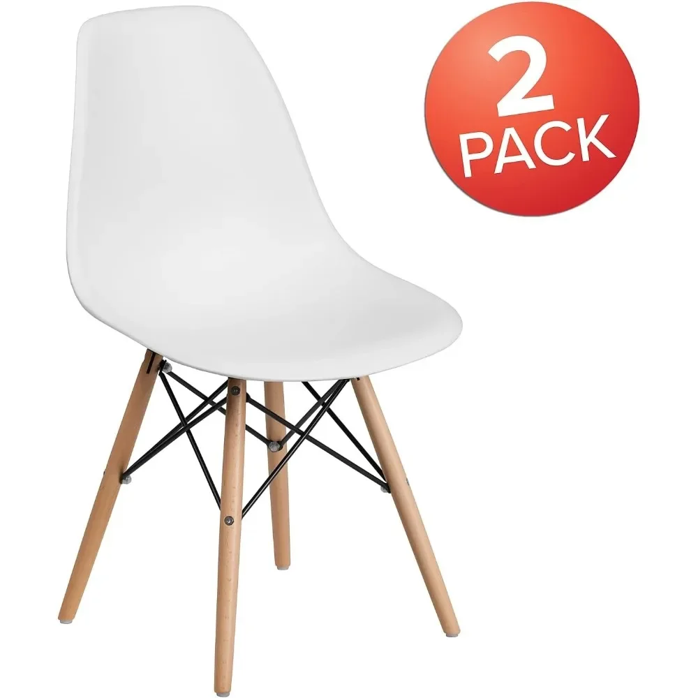 Mid-Century Side Chairs for Dining Rooms and Offices Living Room Chairs Set of 2 Livingroom Furniture Sets White Freight Free