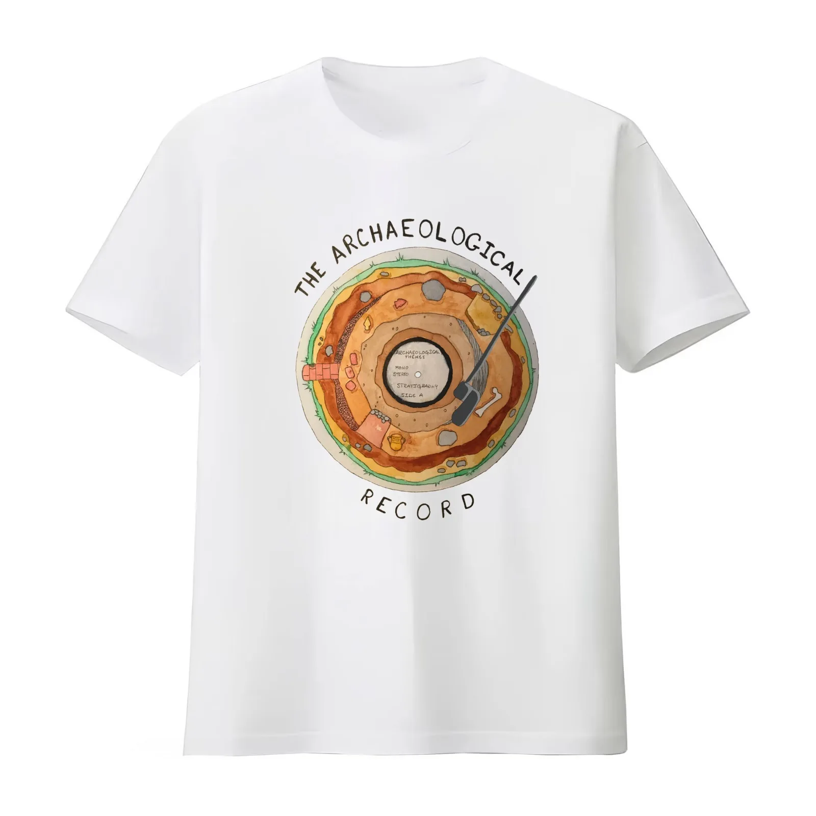 The Archaeological Record T-Shirt Summer Casual Cotton Tee Oversized Streetwear Tops Vintage Graphic Print Unisex Men Women
