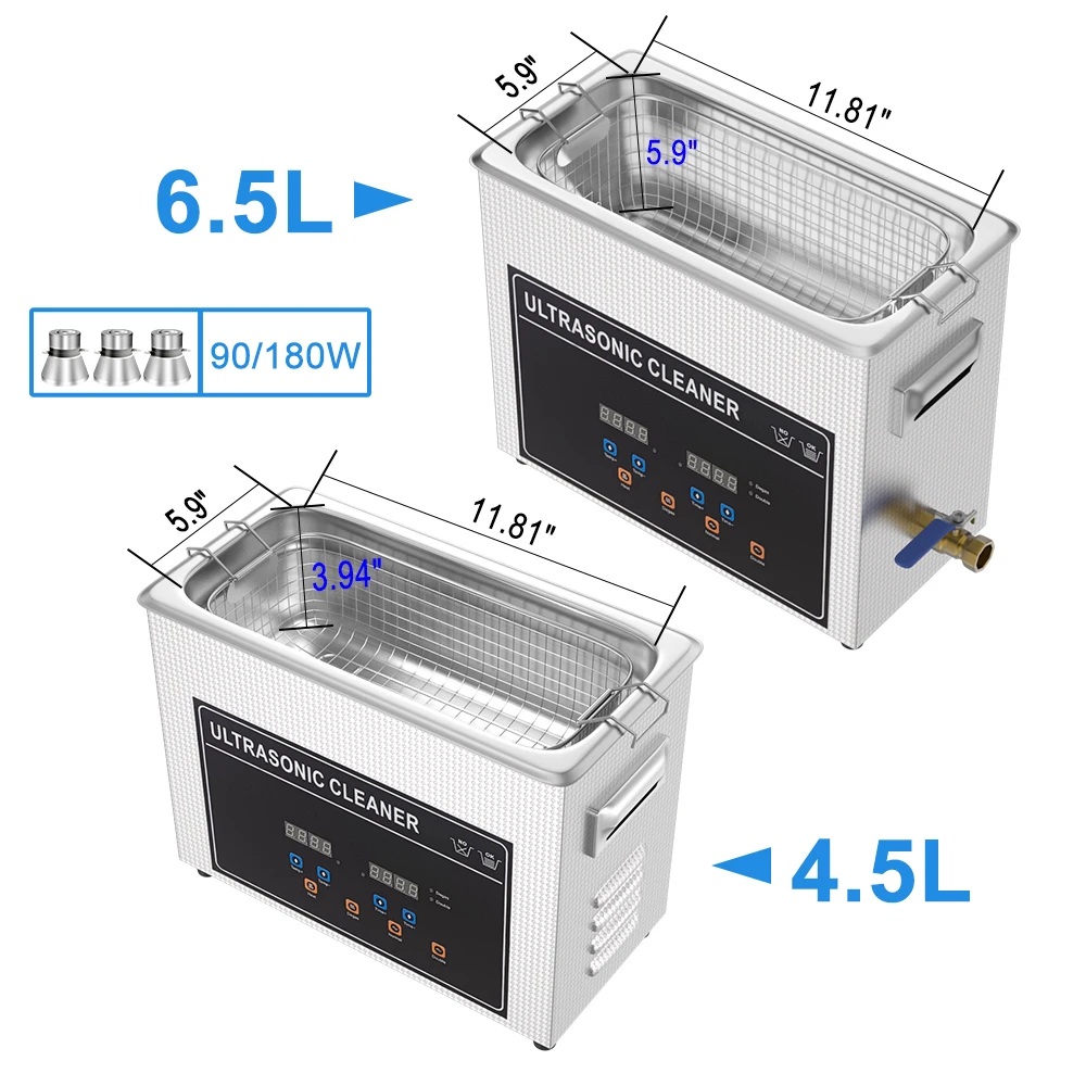 

4L 6L Ultrasonic Cleaner 110v 220v EU AU UK US Plug Heater Degas Ultrasonic Bath Cleaning Dental Accessories Electronics Elemen