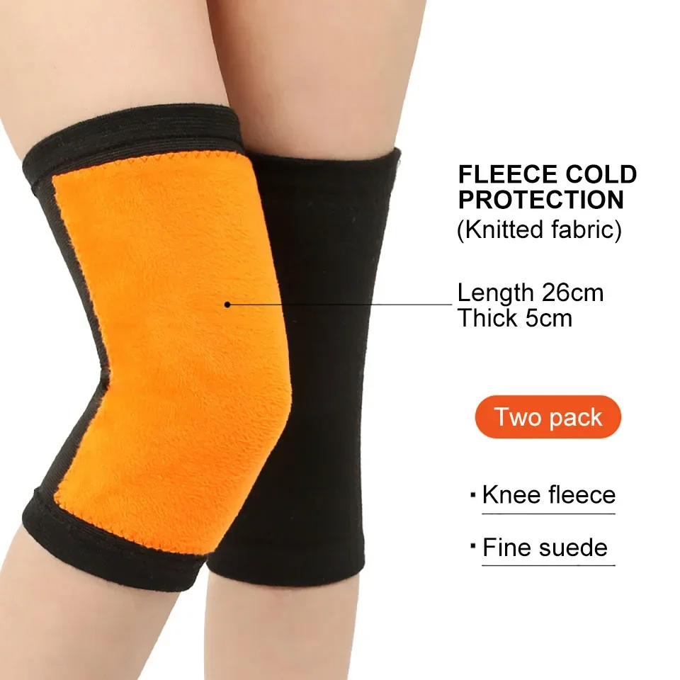 Gold Velvet Anti Cold Knee Pads Keep Warm Knee Protector Prevent Arthritis Knee Sleeve Support Breathable Soft Thicken Kneepad