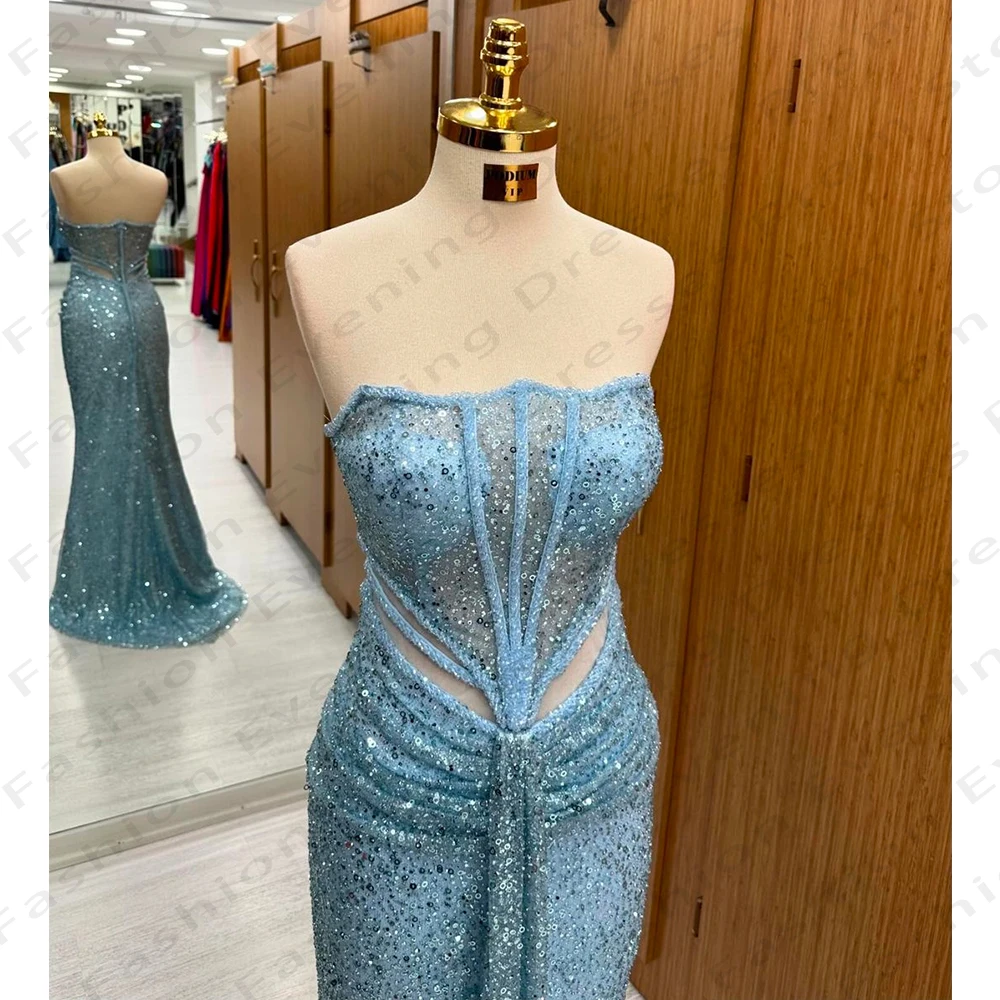 2024 Women's Prom Dresses Mermaid Sexy Off Shoulder Sleeveless Princess Evening Gowns Vintage Fashion Celebrity Formal Party De