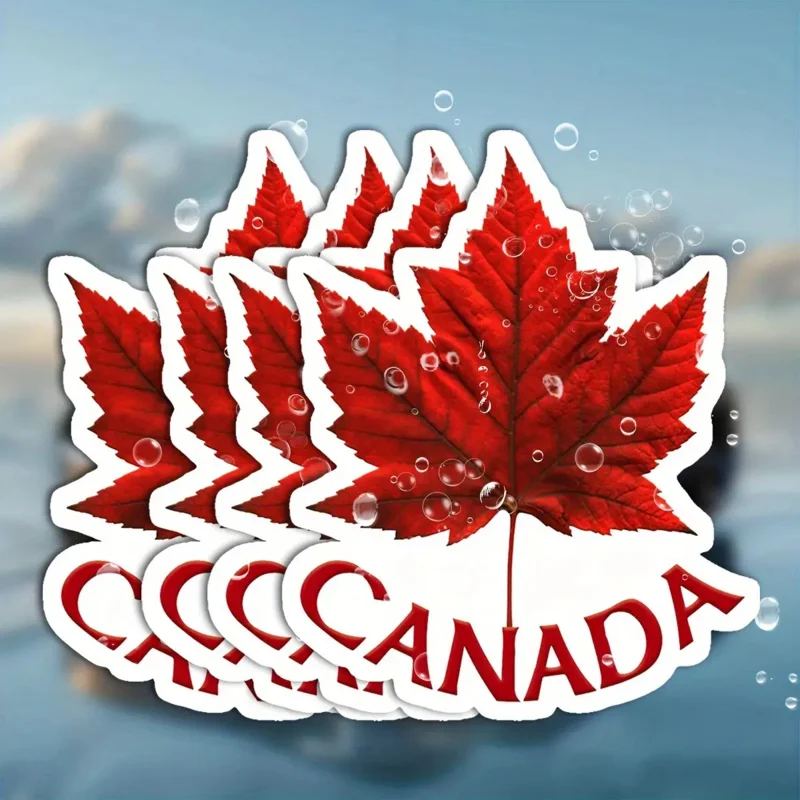

4 Pack of Fun Canadian Maple Leaf Souvenir Car Window Stickers Decals