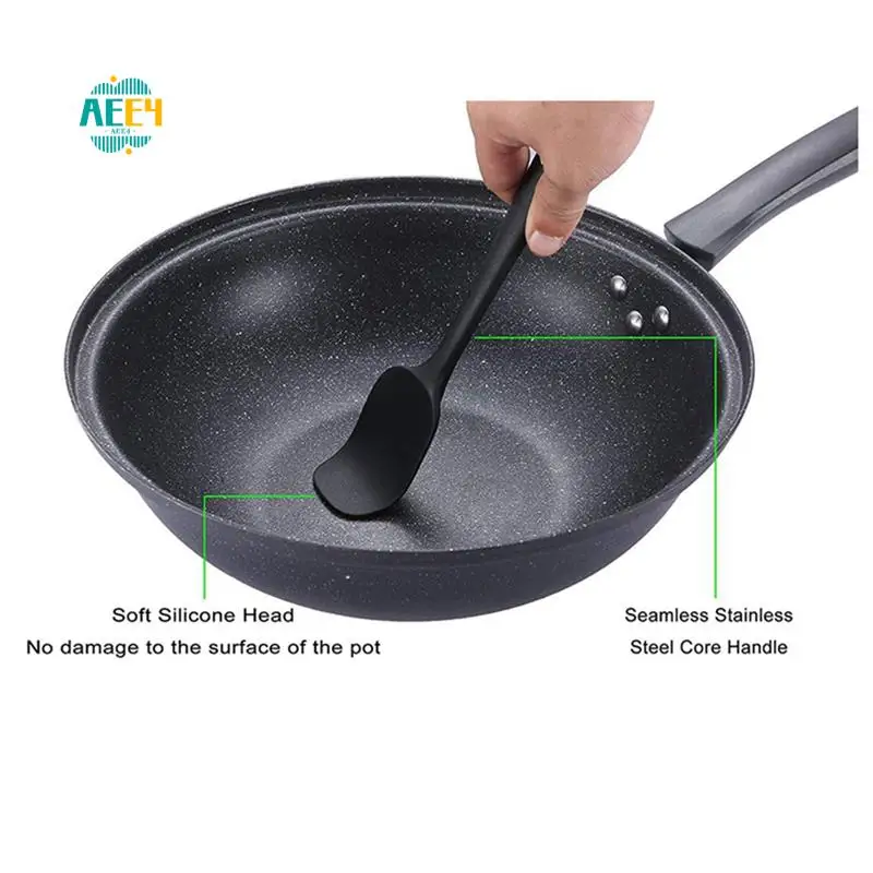

AEE4-6 PCS Cake Spatula Oil Brush Kitchen Ware Black Silica Gel High Temperature Baking Tool Set Kitchen Brush Appliance