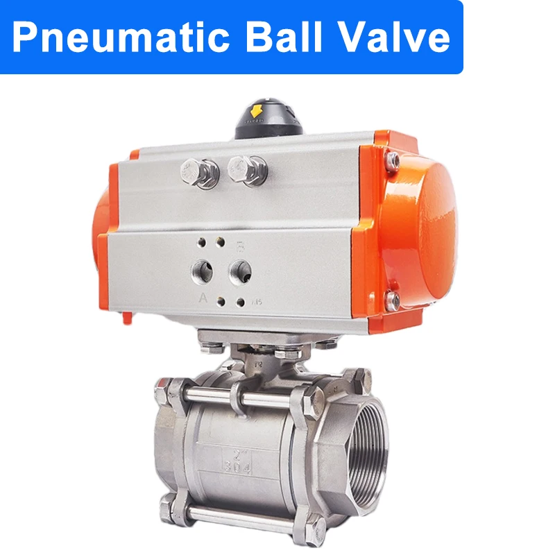 

Pneumatic Threaded Ball Valve Q611F-16P Pneumatic 304 Stainless Steel Three-Piece Ball Internal Thread Valve