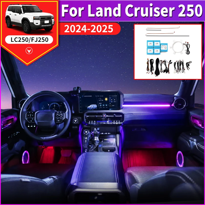 

For Land Cruiser Prado LC250 First Edition 1958 Whole vehicle atmosphere lamp Interior Upgraded Accessories Lighting 2024-2025