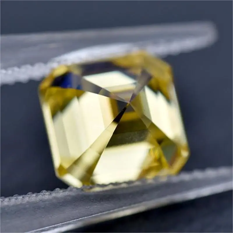 Moissanit-Stein in Verschiedenen Farben Asscher-Schliff VVS1-Reinheit Synthetischer Loser Edelstein – Detail 2